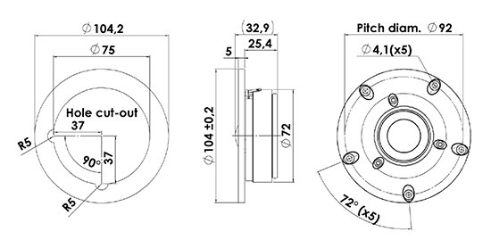 D2604-8300-00 dimensions