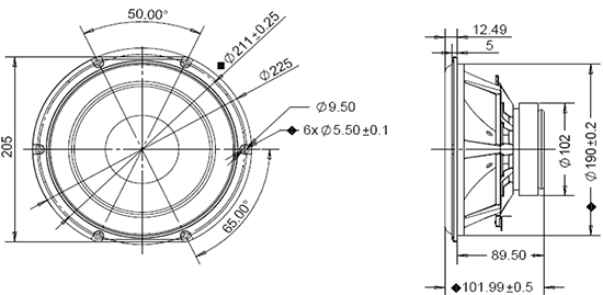 HDS205-nomex-830869 dimensions