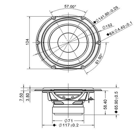 SDS134-THP-830656 dimensions