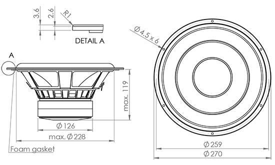 SW270WA01 dimensions