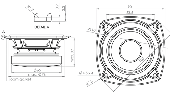 WF090WA01 dimensions