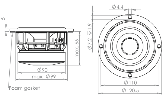 WF120BD03 dimensions