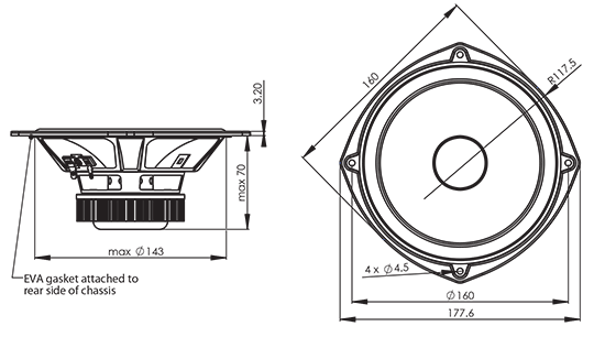 WF160WA01 dimensions