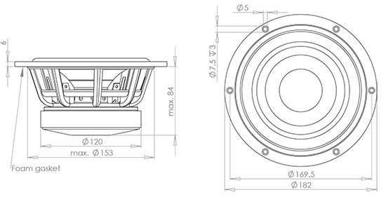 WF182BD04 dimensions