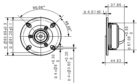 XT19TD0004 dimensions 